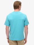 Superdry Cotton Crew Neck T-Shirt, Maui Blue