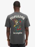 Superdry Tattoo Back Graphic Loose T-Shirt, Charcoal