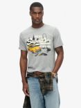 Superdry New York Vintage Logo Graphic T-Shirt, Grey Marl