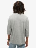 Superdry Classic Graphic Long Sleeve Top, Athletic Grey Marl, Athletic Grey Marl