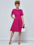 Jolie Moi Sophia Collar Dress, Hot Pink