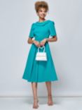 Jolie Moi Sophia Collar Dress, Persian Green