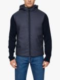 J.Lindeberg Thierry Hybrid Knit Hoodie, Navy