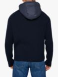 J.Lindeberg Thierry Hybrid Knit Hoodie, Navy