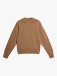 J.Lindeberg Kino Merino Crew Neck Jumper, Tiger Brown