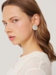 Jigsaw Mother of Pearl Earrings, Gold