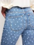 Boden Girlfriend Polka Dot Jeans, Mid Blue