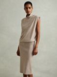 Reiss Petite Hester Knit Dress, Neutral