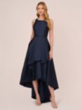 Adrianna Papell Mikado High Low Dress, Midnight