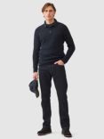 Rodd & Gunn Eastern Bush Knitted Cotton Polo Neck Jumper, Navy