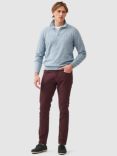 Rodd & Gunn Fortrose Cotton Long Sleeve Knitted Polo, Ocean