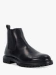 Dune Colson Leather Cleated Sole Chelsea Boots, Black