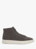 Dune Sycamour Suede Lace Up Hi-Top Trainers, Grey