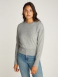 Calvin Klein Cashmere Crew Jumper, Light Grey Heather