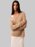 Calvin Klein Cashmere V-Neck Jumper, Brindle