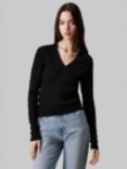 Calvin Klein Jeans V-Neck Jumper, Black