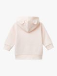 Benetton Baby Cotton Zip Hooded Sweatshirt, Light Powder