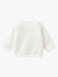 Benetton Baby Animal Embroidered Sweatshirt, Offwhite