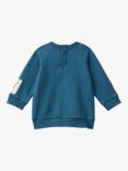 Benetton Baby Animal Embroidered Sweatshirt, Night Blue