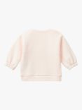 Benetton Baby Animal Embroidered Sweatshirt, Light Powder