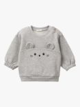 Benetton Baby Animal Embroidered Sweatshirt, Medium Melange Grey