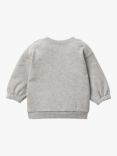 Benetton Baby Animal Embroidered Sweatshirt, Medium Melange Grey