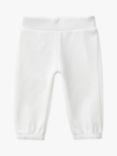 Benetton Baby Cotton Newborn Trousers, Offwhite