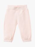 Benetton Baby Animal Embroidered Joggers, Light Powder