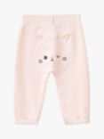 Benetton Baby Animal Embroidered Joggers, Light Powder