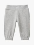 Benetton Baby Animal Embroidered Joggers, Medium Melange Grey