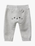 Benetton Baby Animal Embroidered Joggers, Medium Melange Grey