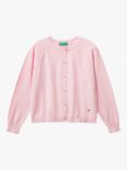 Benetton Kids' Cotton Cardigan, Pink