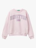 Benetton Kids' Cotton Logo Sweatshirt