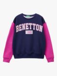 Benetton Kids' Colour Block Sweatshirt, Multi