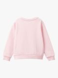 Benetton Kids' Logo Sweatshirt, Pink