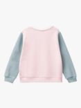 Benetton Kids' Logo Colour Block Sweatshirt, Multi