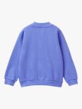 Benetton Kids' Zipped Sweatshirt, Periwinkle