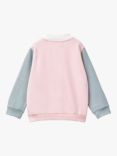 Benetton Kids' Colour Block Zipped Sweatshirt, Multi