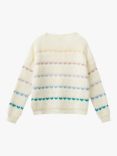 Benetton Kids' Heart Stripe Wool Blend Jumper