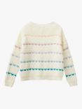 Benetton Kids' Heart Stripe Wool Blend Jumper