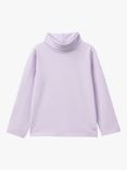 Benetton Kids' Cotton Blend Jersey Roll Neck Jumper