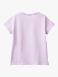 Benetton Kids' Cotton Logo Tee, Lilac