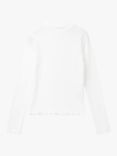 Benetton Kids' Long Sleeve Rib T-Shirt, Offwhite