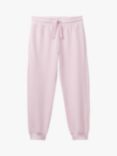 Benetton Kids' Cotton Fleece Joggers, Pale Pink