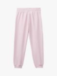 Benetton Kids' Cotton Fleece Joggers, Pale Pink