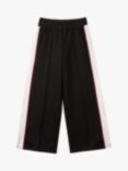 Benetton Kids' Wide Leg Joggers, Black/Multi