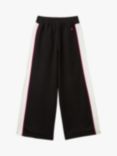 Benetton Kids' Wide Leg Joggers, Black/Multi