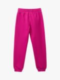 Benetton Kids' Cotton Fleece Joggers, Cyclamen