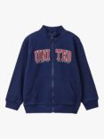 Benetton Kids' Zipped Sweatshirt, Night Blue