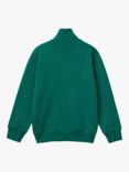 Benetton Kids' Cotton Zip Jumper, Forest Green